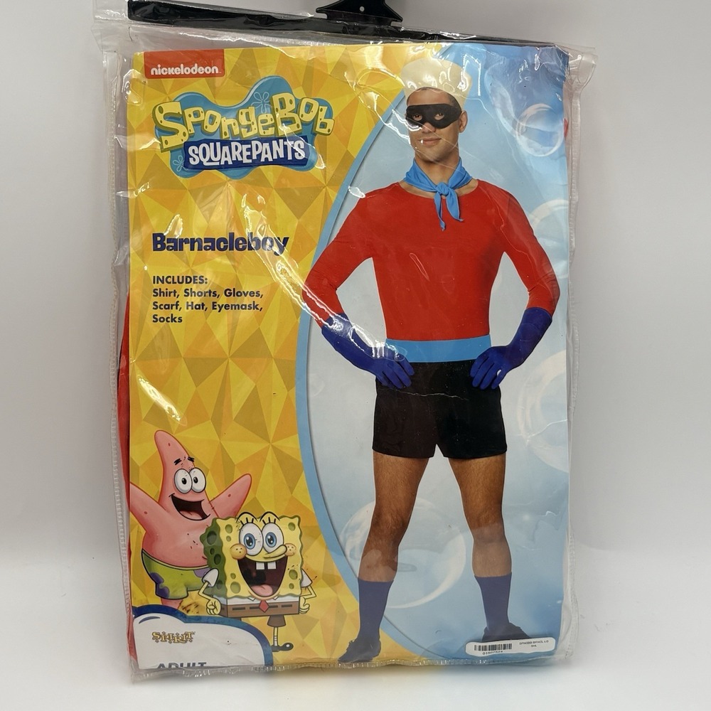 Spirit Halloween  SpongeBob Costumes Adult Barnacle Boy Costume- LARGE Brand New